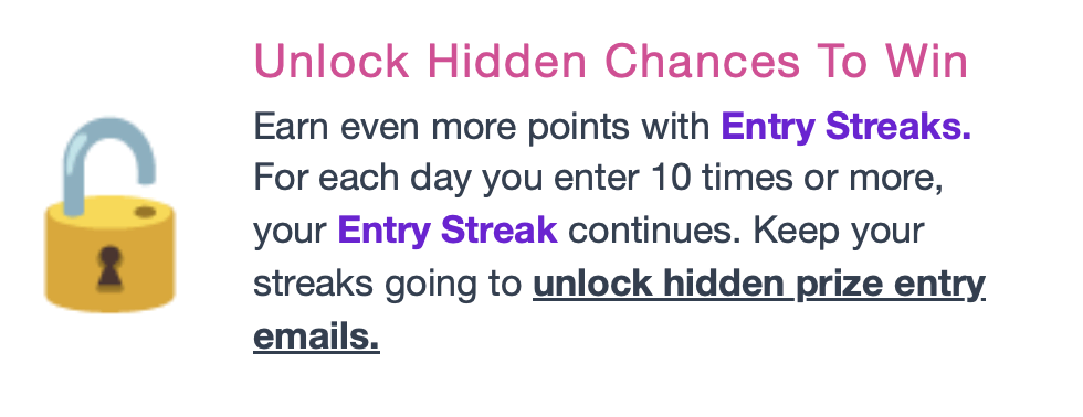 prize grab streak prizes