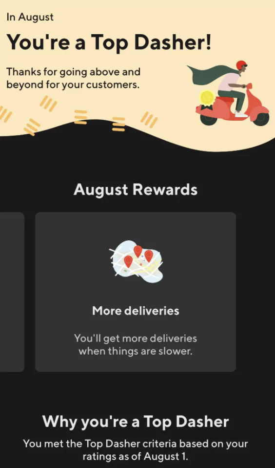 top dasher rewards
